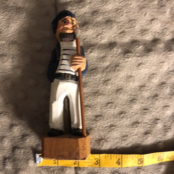 Vintage Sailor Hand Carved/Painted Wood Carving Excellent Condition - Picture 10 of 11